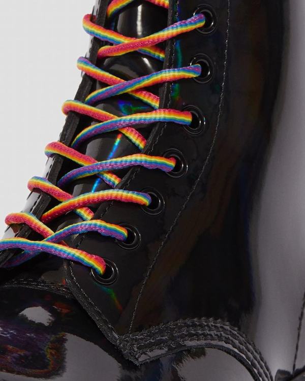 Dr Martens Dámské Kotníkové Boty 1460 Rainbow Patent Černé Viacfarebný, CZ-215794